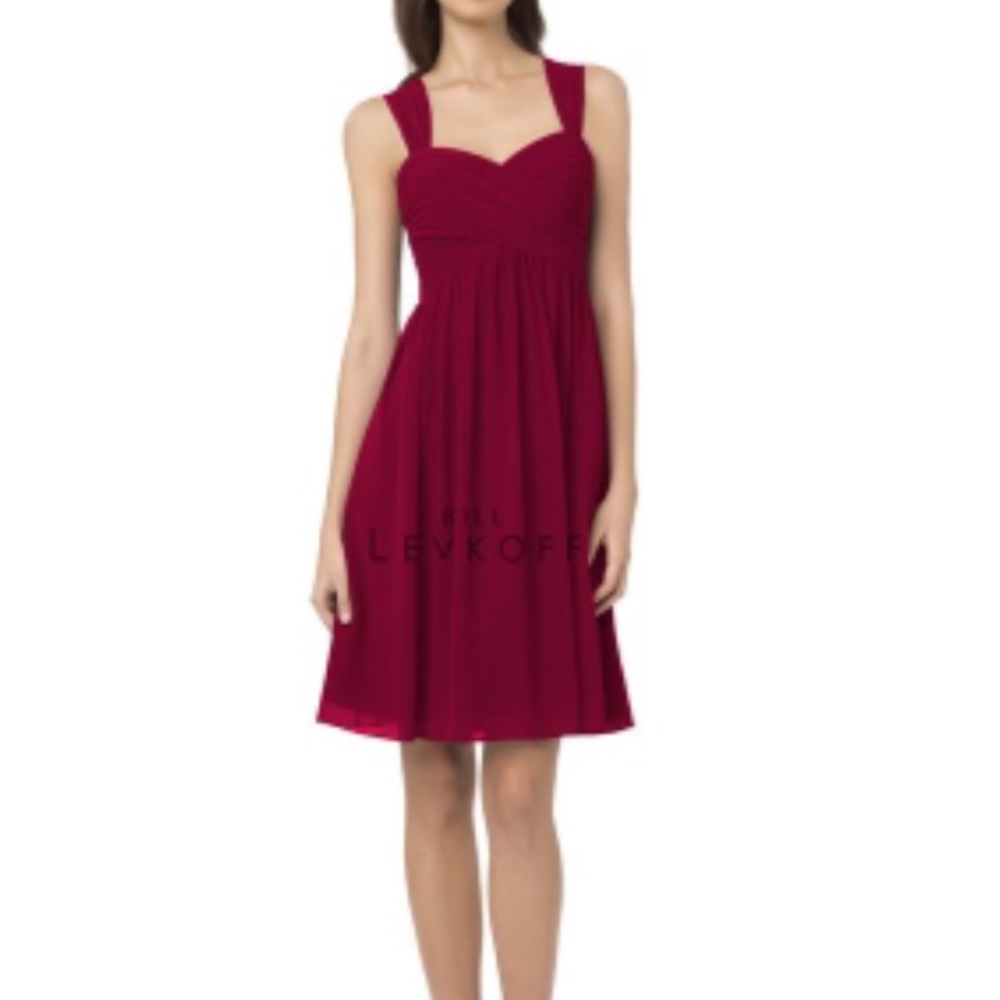 Bill Levkoff Cranberry red short dress in size 6.